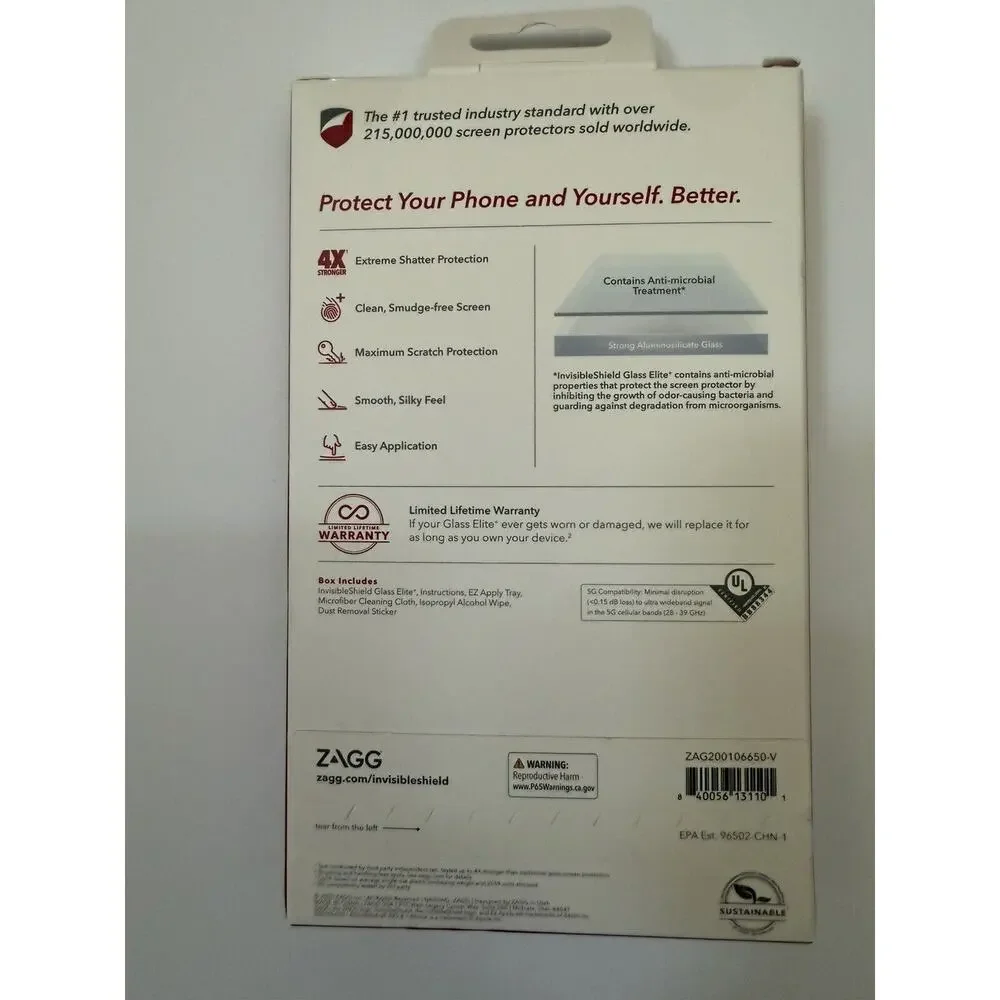 ZAGG Invisible Shield Glass Elite + Screen Protector iPhone 12/12 Prob/11/XR